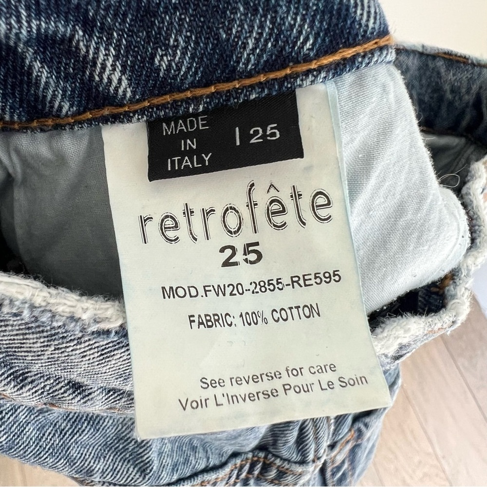 Retrofete Chris Ripped Straight Leg Mid Rise Jeans - Picture 7 of 10